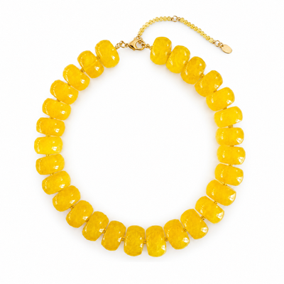 Chunky Resin & Natural Stone Bead Necklace