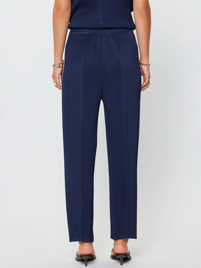 Pleated Tapered Pants - Navy