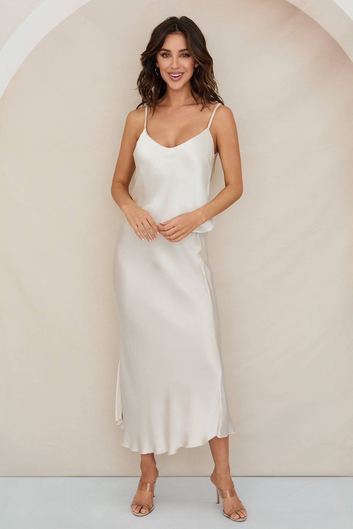 Adjustable Strap Silky Tank Top