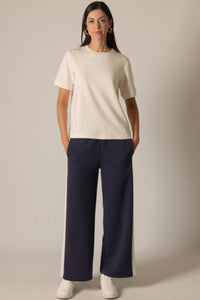 Round Neck Short Sleeve Tee - Ivory