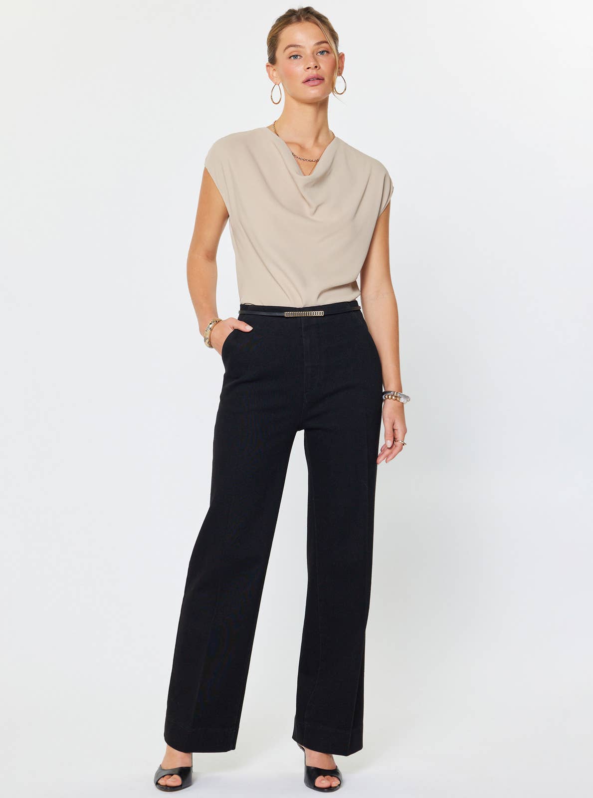 Cropped Black Jeans