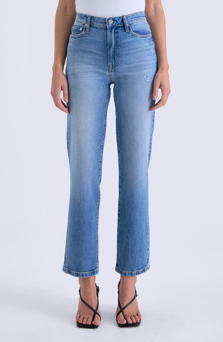 Aleks Mid Rise Straight Jeans in Sea Salt