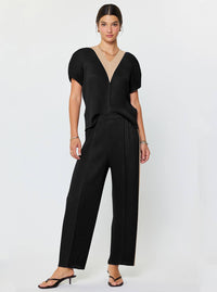 Pleated Tapered Pants W/side Panels