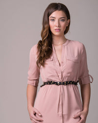 Cala Belt – Cognac | Skinny Snap Belt | One-Size Adjustable