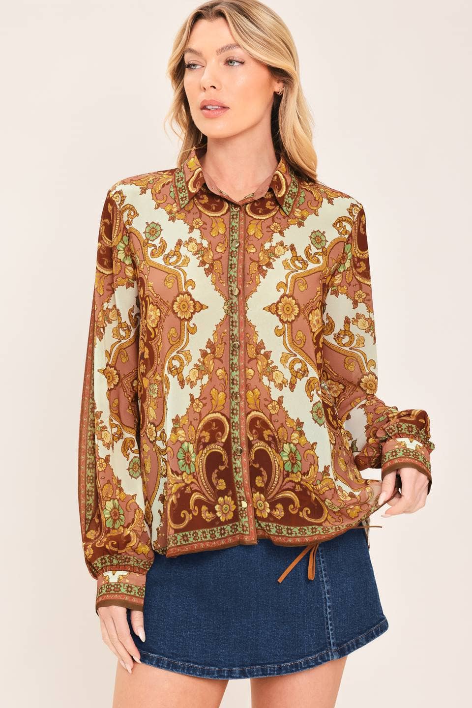 Paisley Palace Woven Top