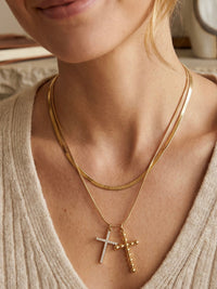 Double Crossed 2 Layer Necklace