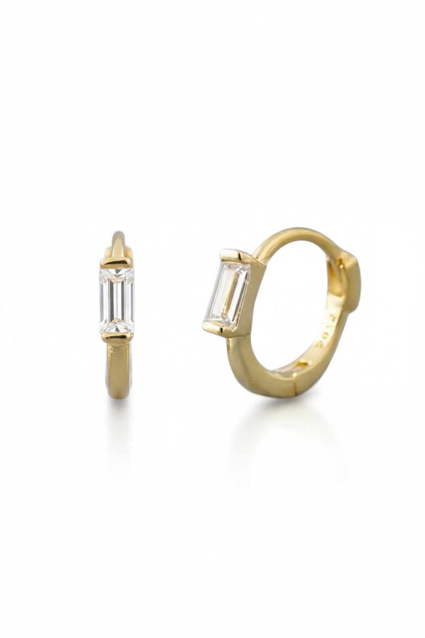 Ray Of Light Huggie Hoop Earrings