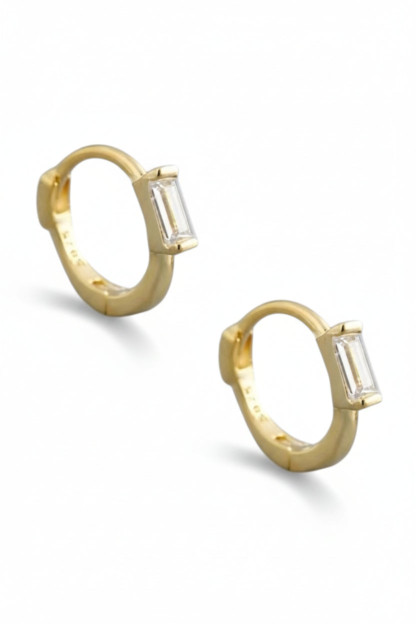 Ray Of Light Huggie Hoop Earrings