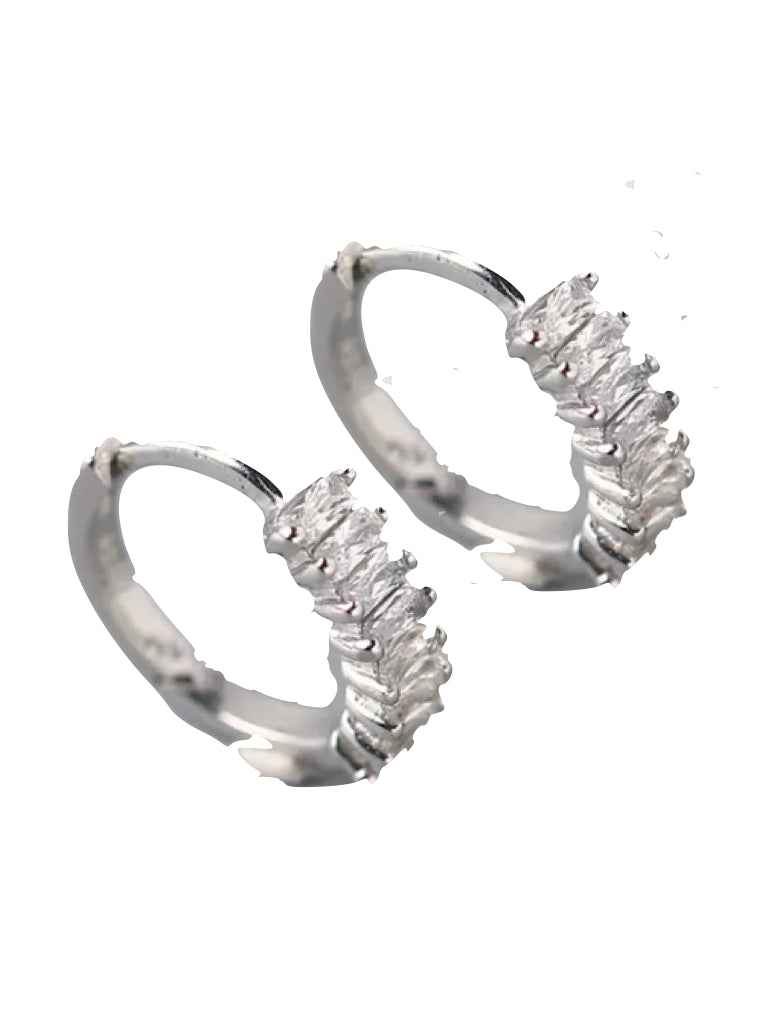 Baguette Huggie Hoop Earrings