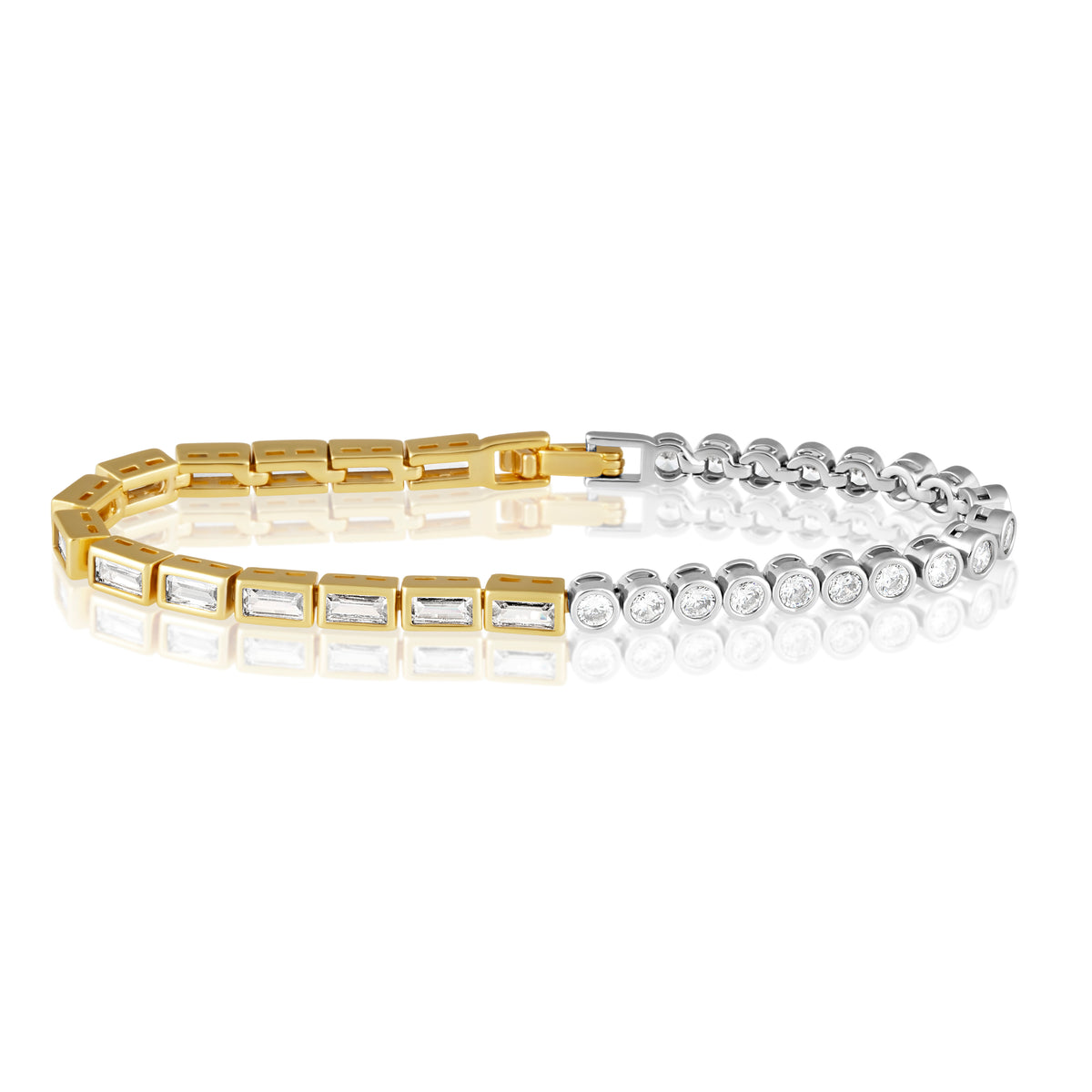 Adrian Two-Tone Tennis Bracelet