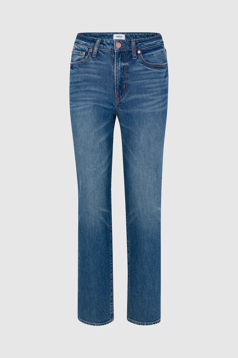 Aleks Mid Rise Straight Jeans