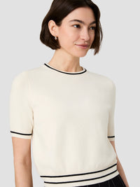 Babysoft Short Sleeve Rib Stripe Knit