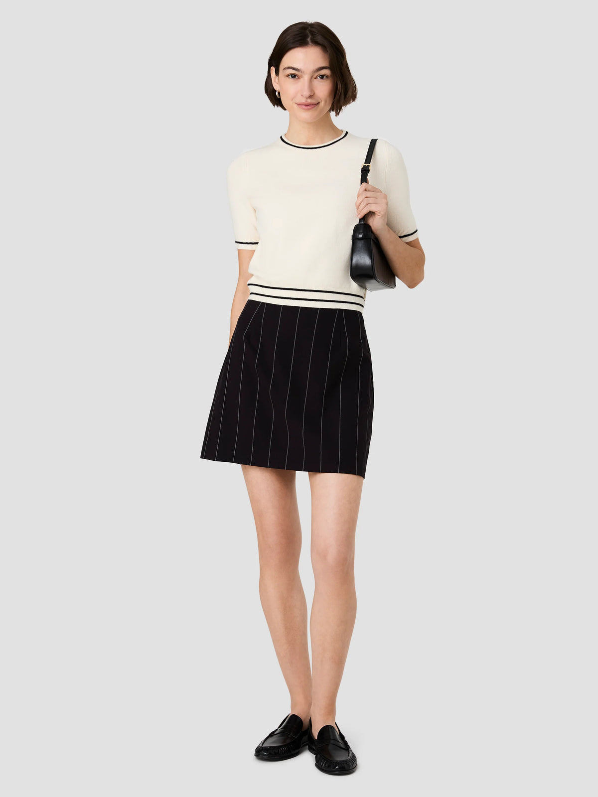 Babysoft Short Sleeve Rib Stripe Knit