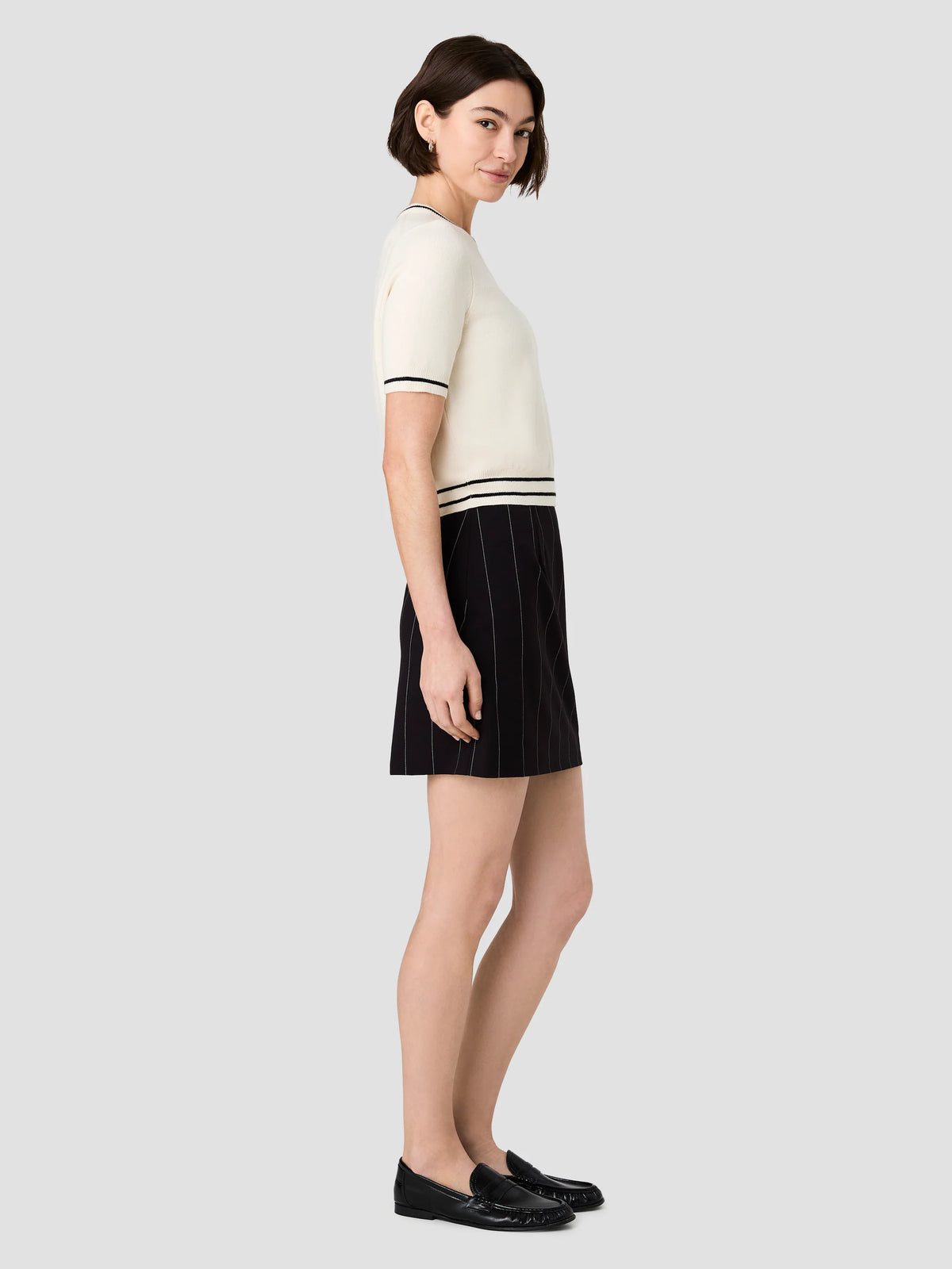Babysoft Short Sleeve Rib Stripe Knit