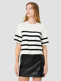 Sloane Knit Short Sleeve Stripe