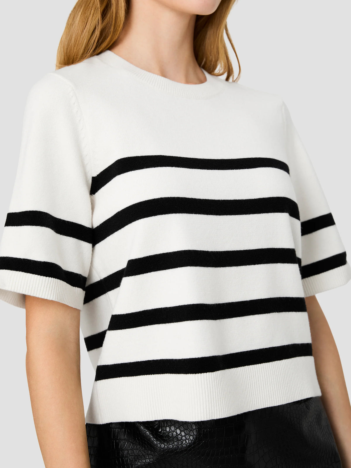 Sloane Knit Short Sleeve Stripe