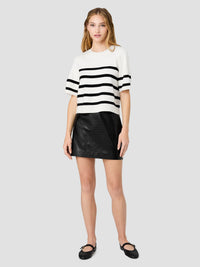 Sloane Knit Short Sleeve Stripe