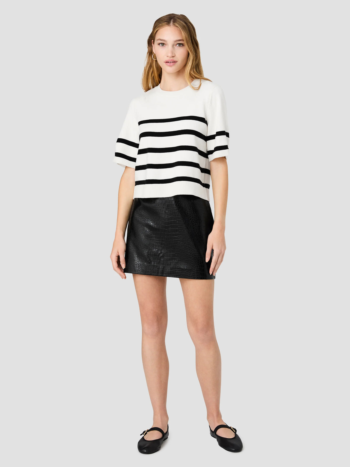 Sloane Knit Short Sleeve Stripe