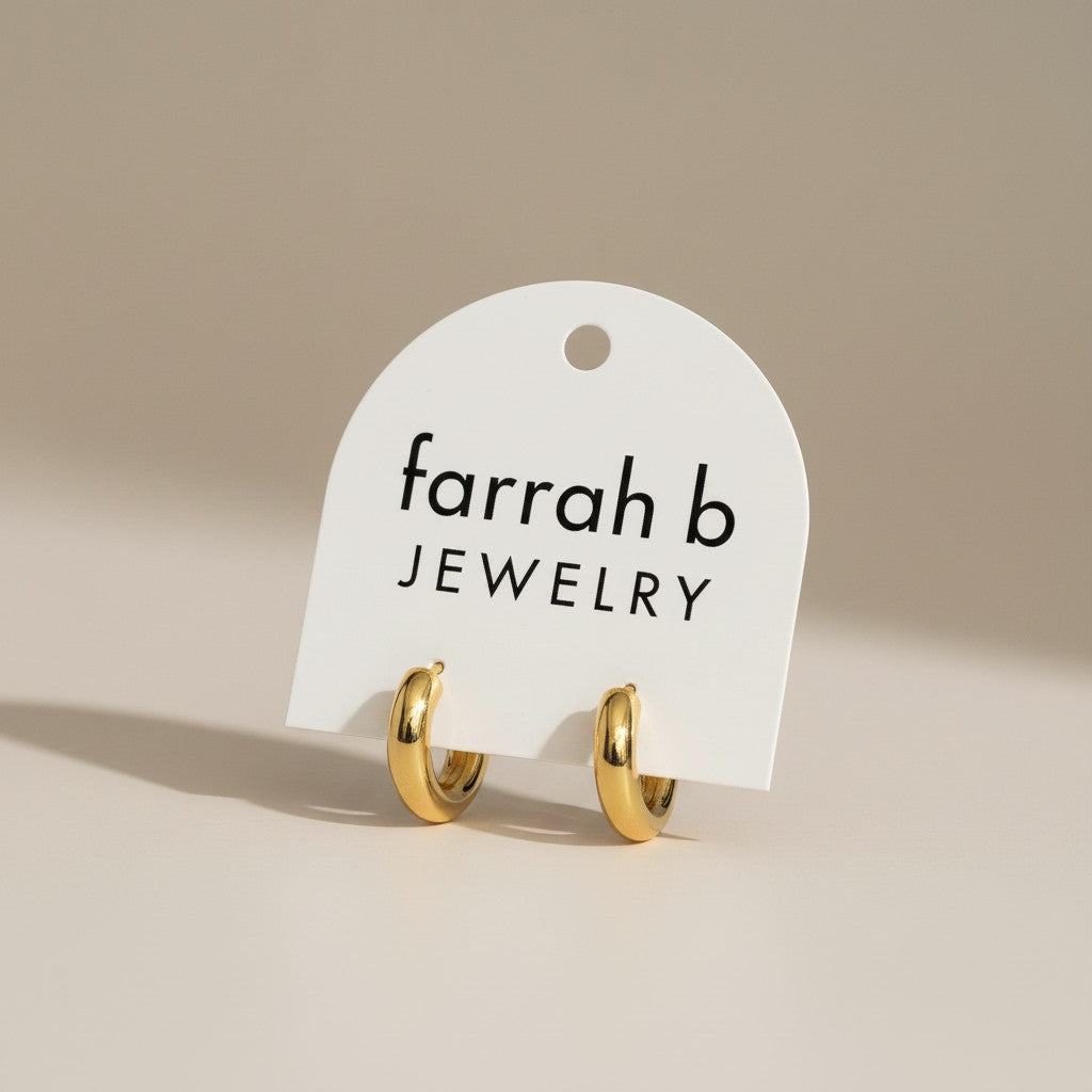 Cleo Chunky Gold Hoop Earrings