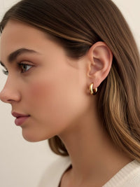 Cleo Chunky Gold Hoop Earrings