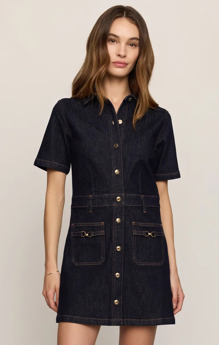 The Crush Denim Dress Midnight Air