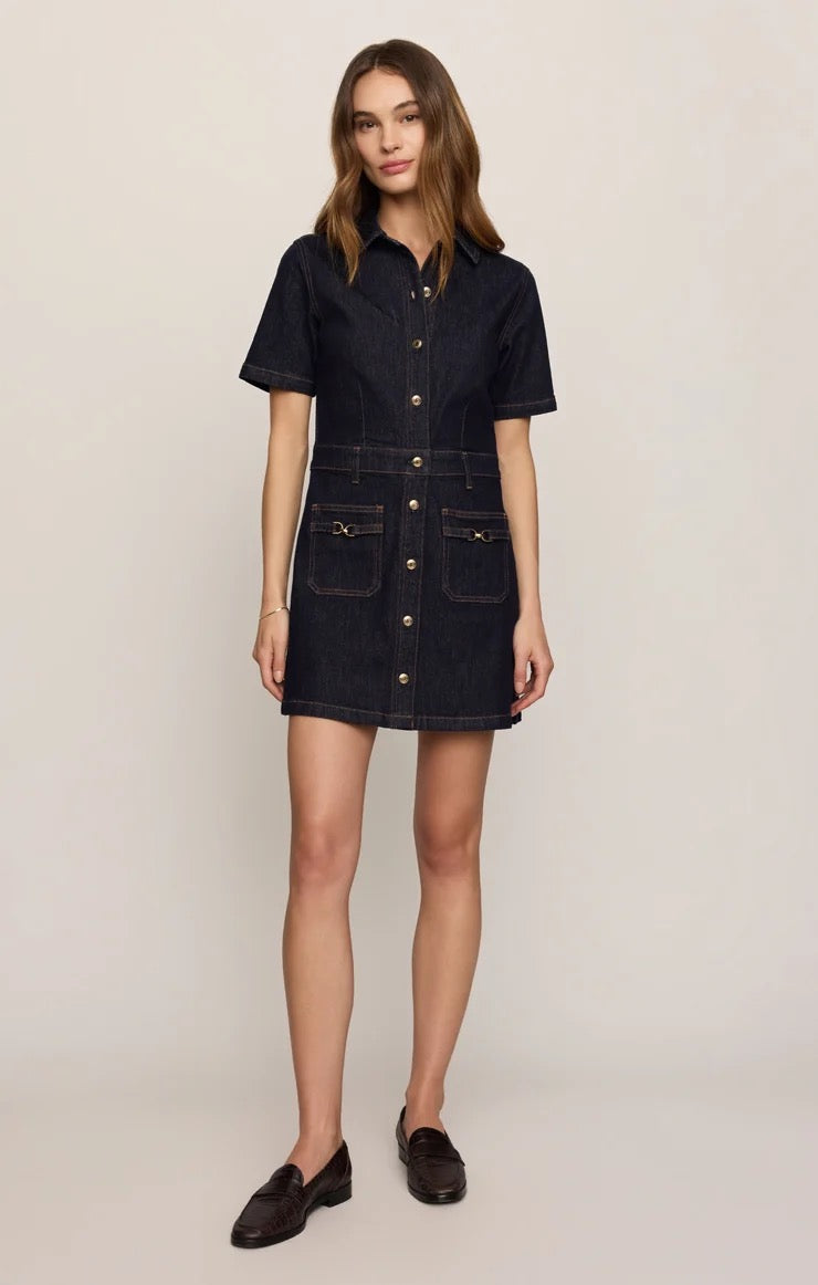 The Crush Denim Dress Midnight Air