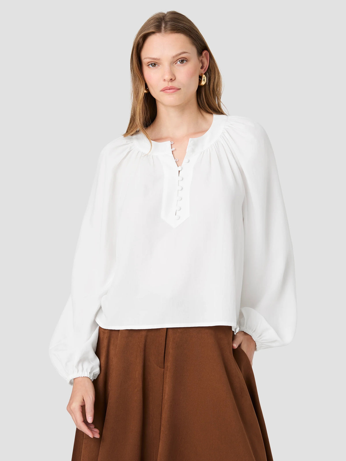 Tencel Long Sleeve Top