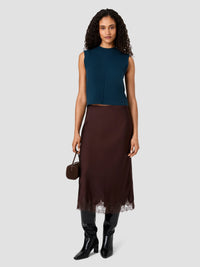 Babysoft Vertical Tick Crewneck Sleeveless Top