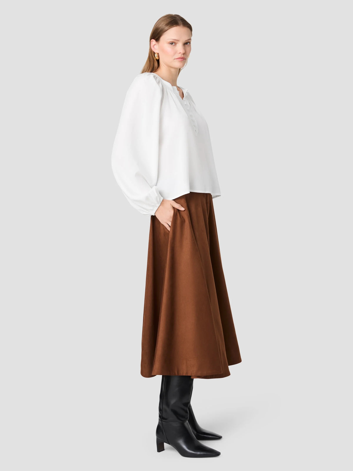 Tencel Long Sleeve Top