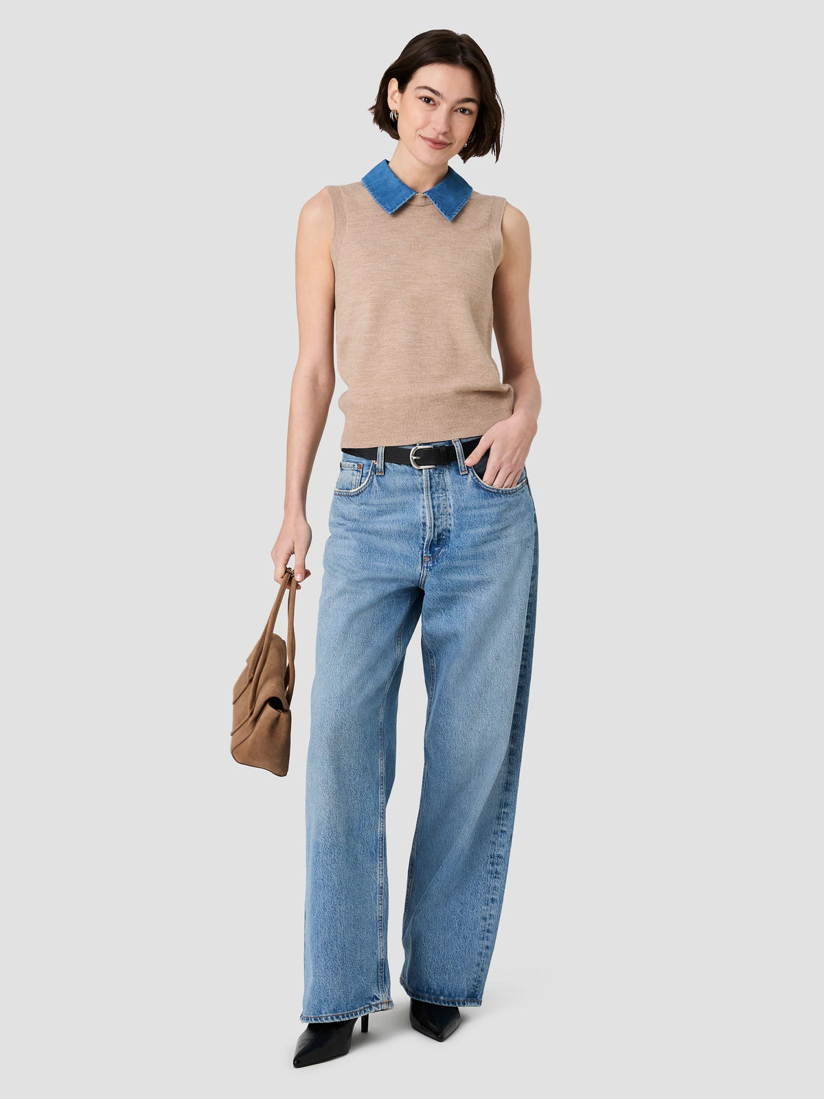 Collared Knit Vest