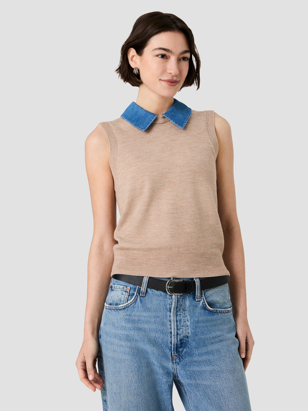 Collared Knit Vest