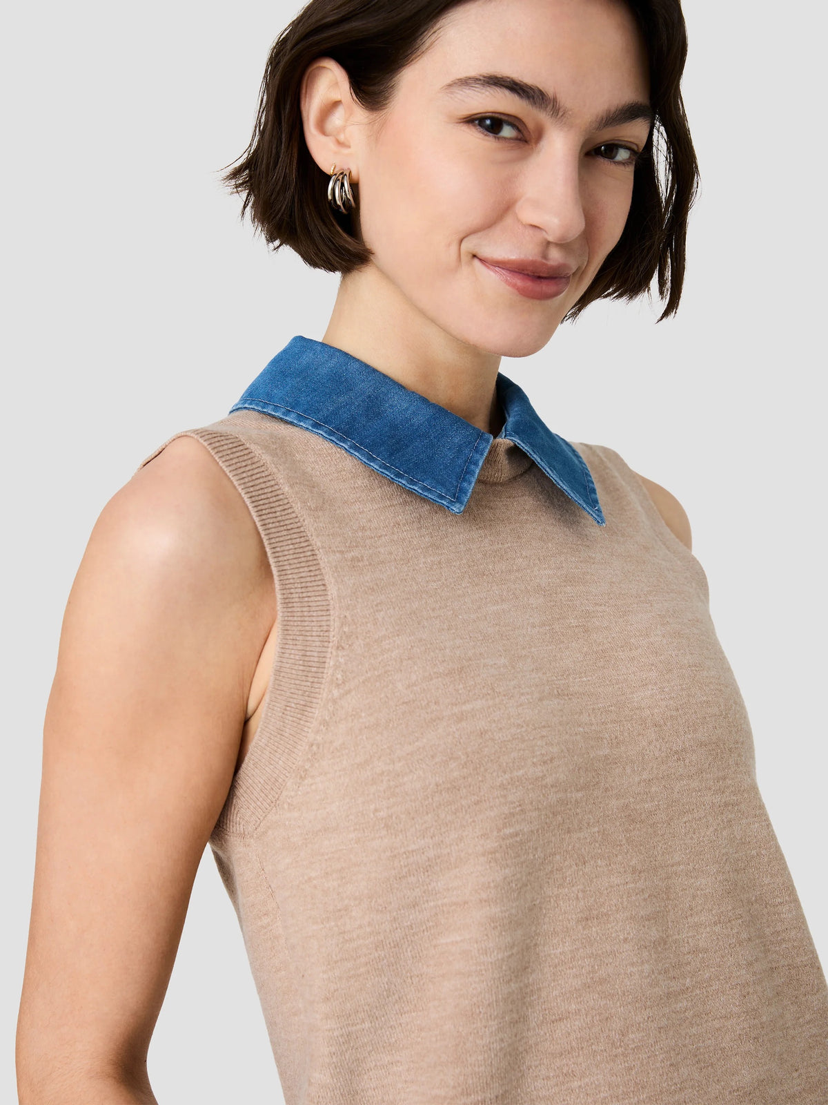 Collared Knit Vest