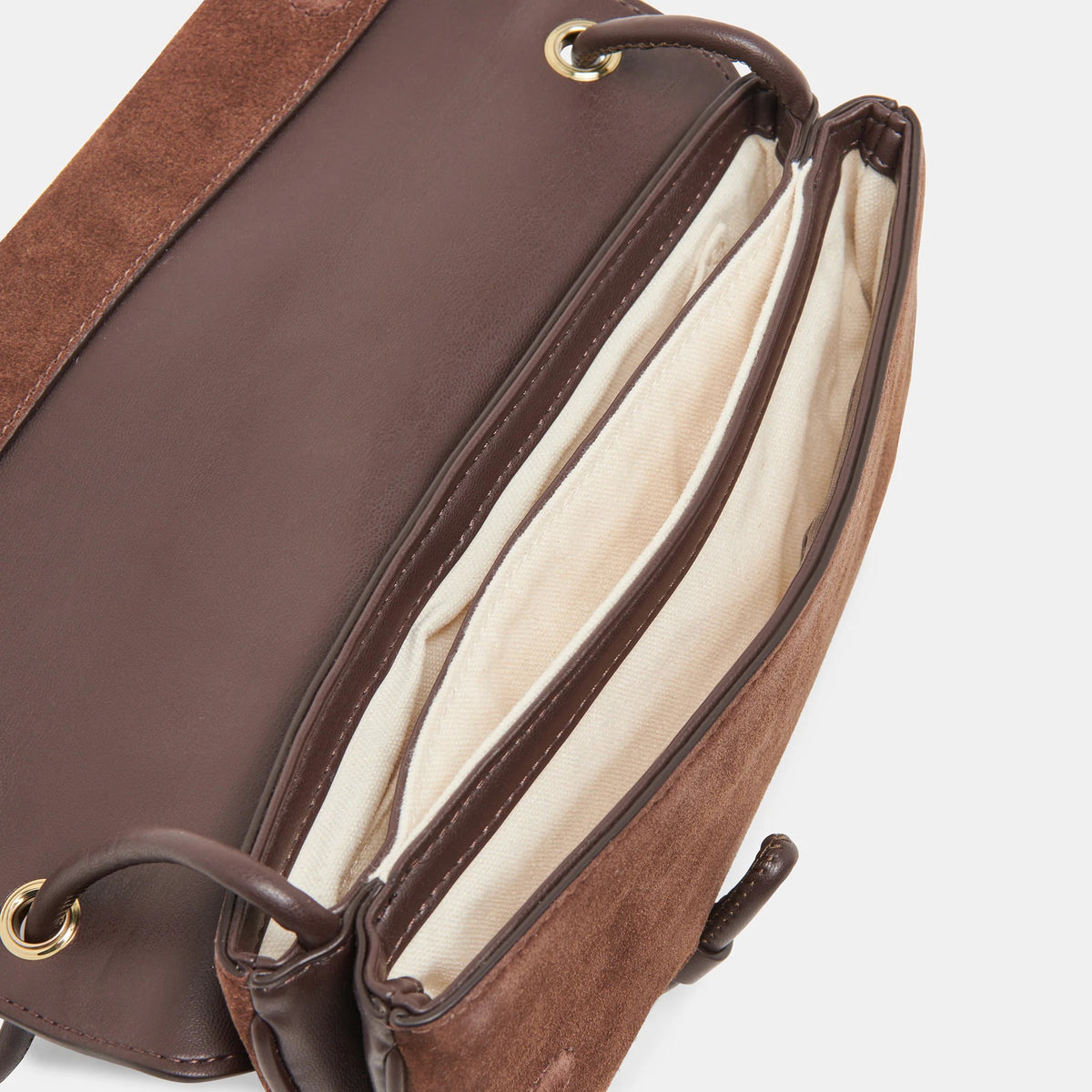 Alice Shoulder Bag Chocolate Suede