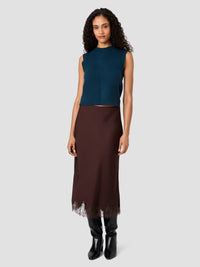 Babysoft Vertical Tick Crewneck Sleeveless Top