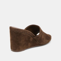 Holta Wedge Dark Brown Suede