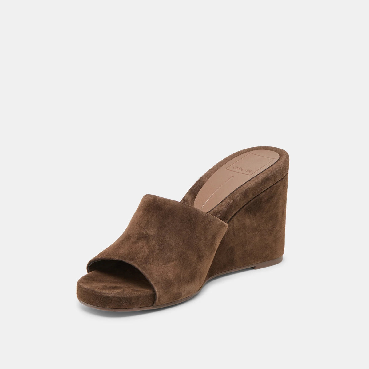 Holta Wedge Dark Brown Suede