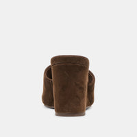 Holta Wedge Dark Brown Suede