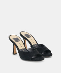 Rosha Onxy Suede Heels