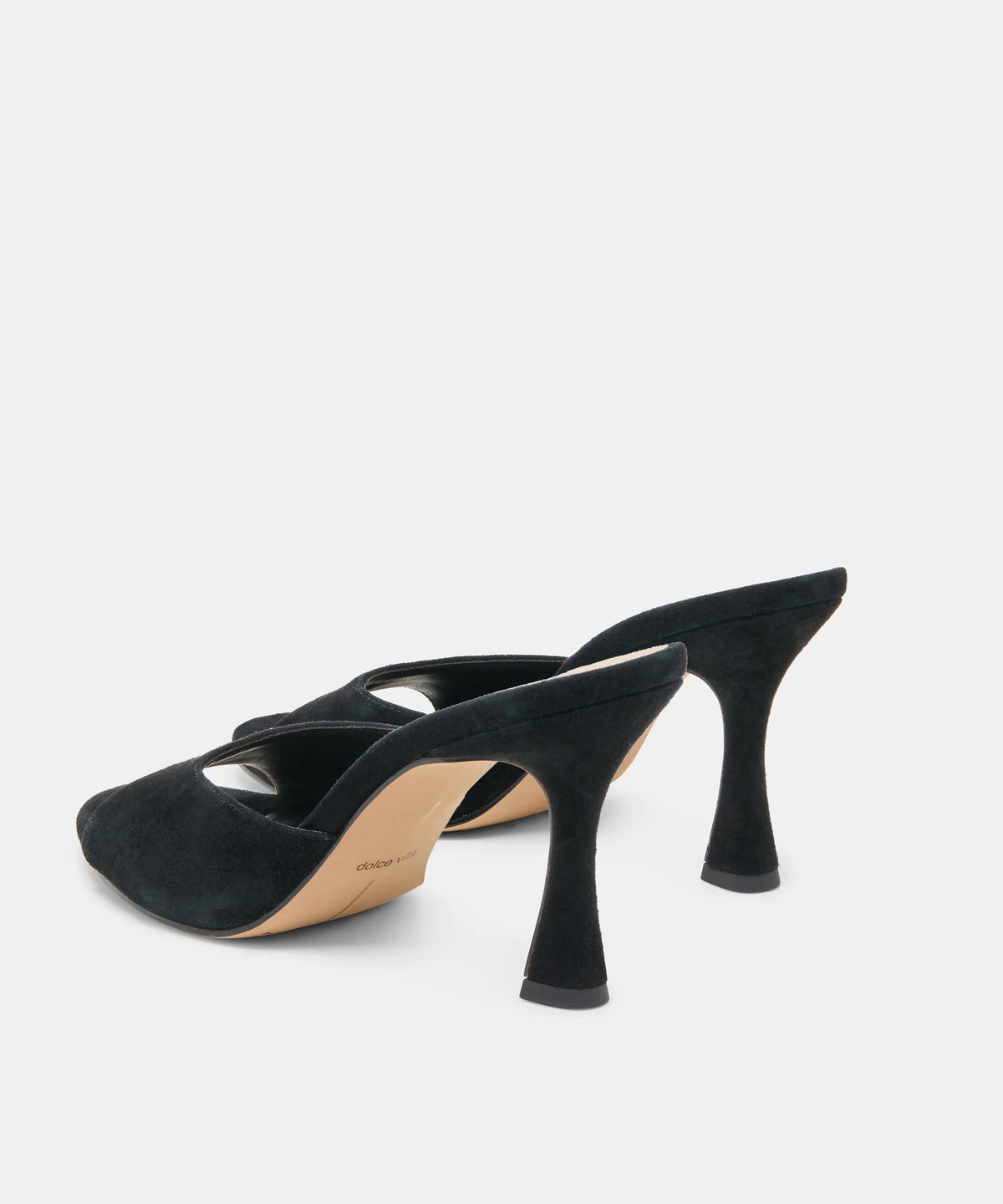 Rosha Onxy Suede Heels