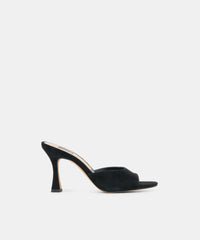 Rosha Onxy Suede Heels