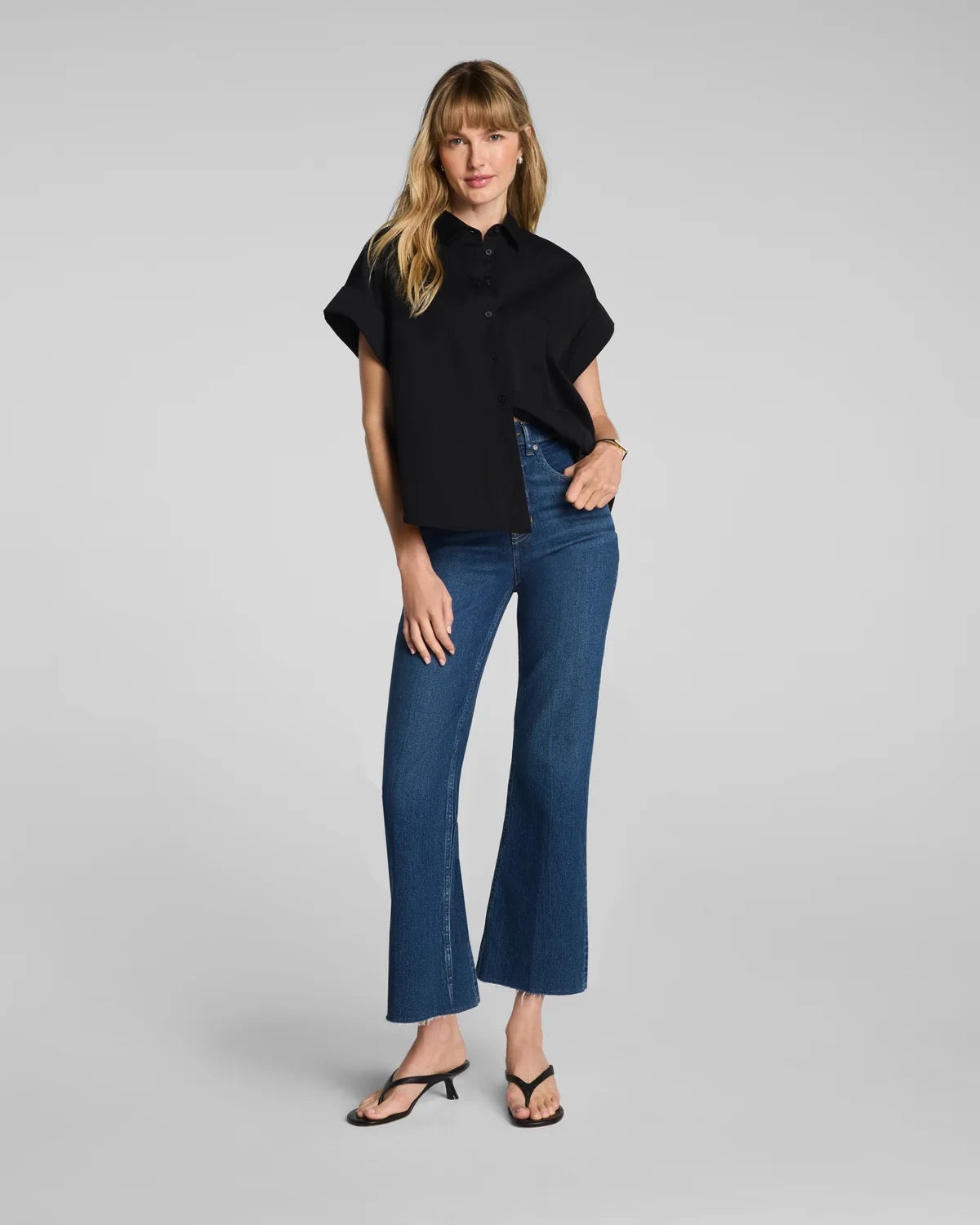 Spanx Raw Hem Kick Flare Jean