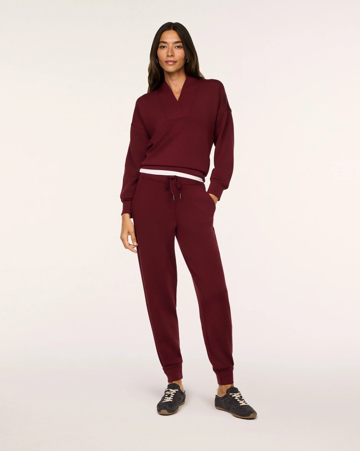 Spanx V-Neck Long Sleeve Top