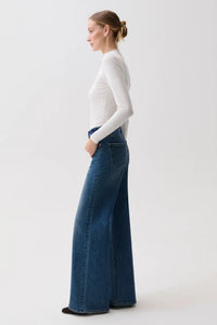 Vivian Mid Rise Wide Leg - Blue Depths