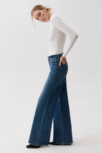 Vivian Mid Rise Wide Leg - Blue Depths