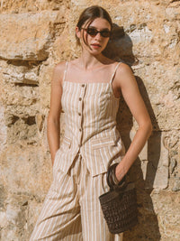 Aspen Linen Tailored Top