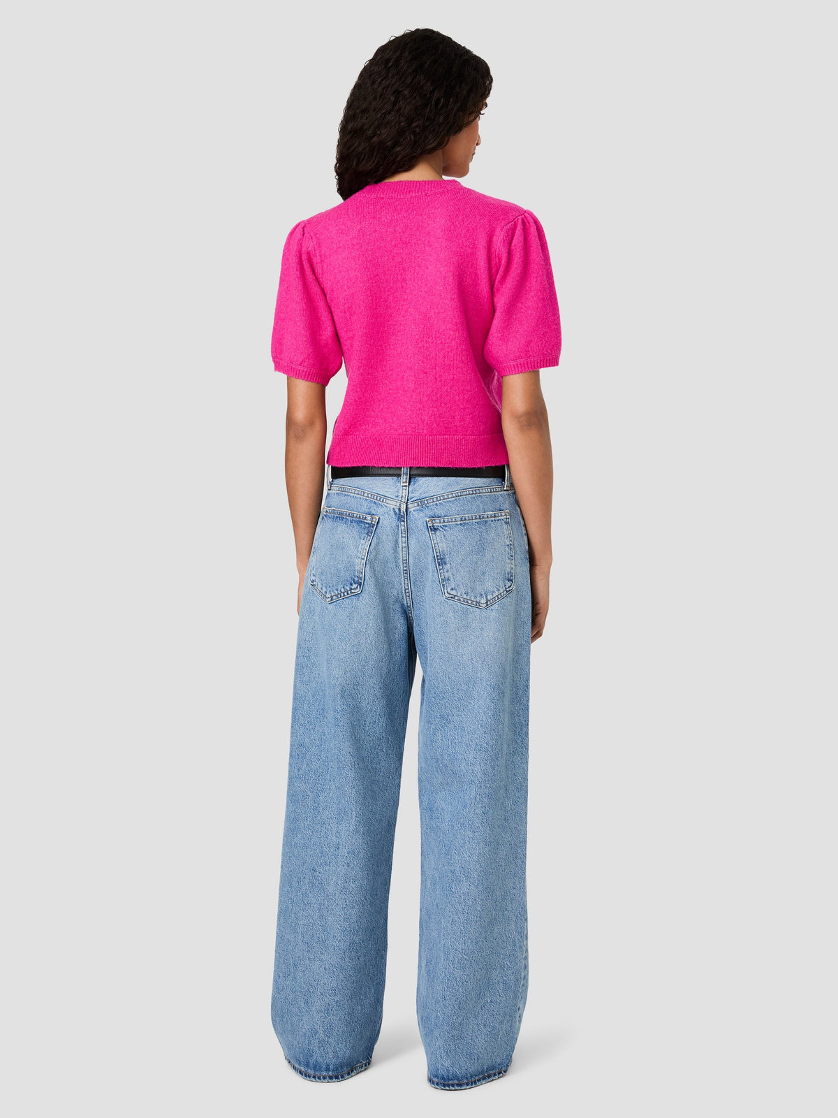 Yulia Knit Puff Sleeve Top