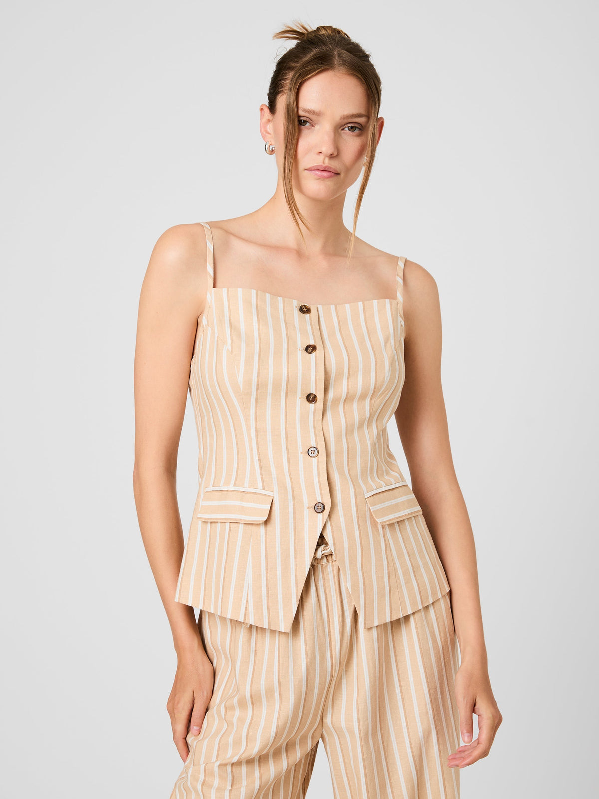 Aspen Linen Tailored Top