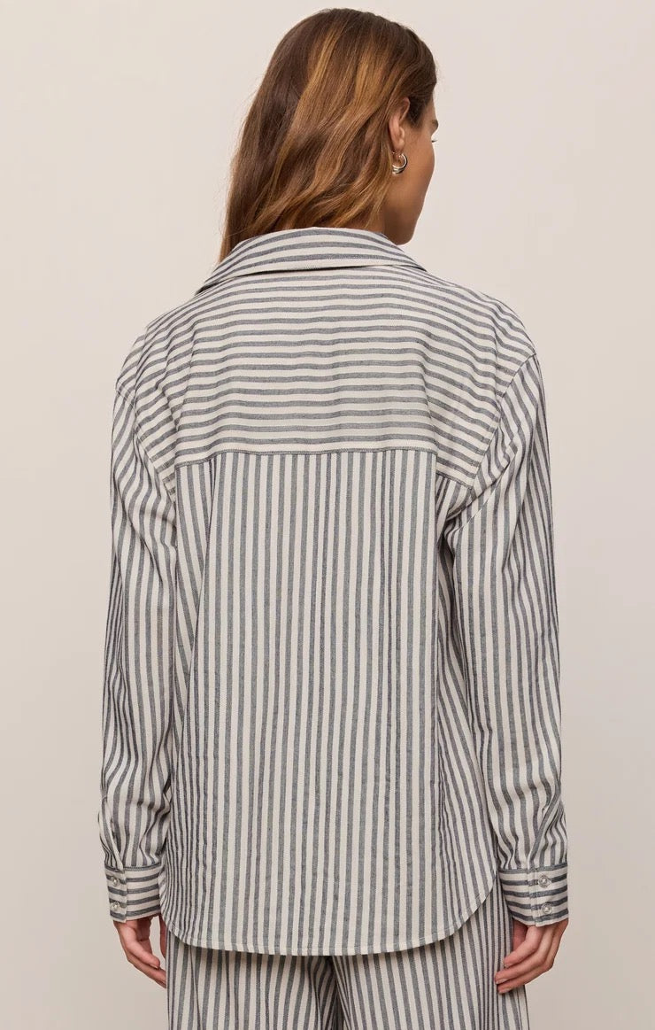 Reese Button Up Stripe Shirt