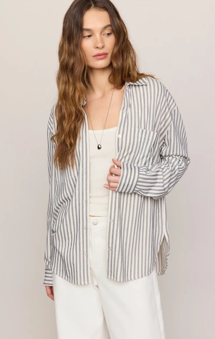 Reese Button Up Stripe Shirt
