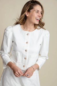 The Grace Cream Denim Jacket